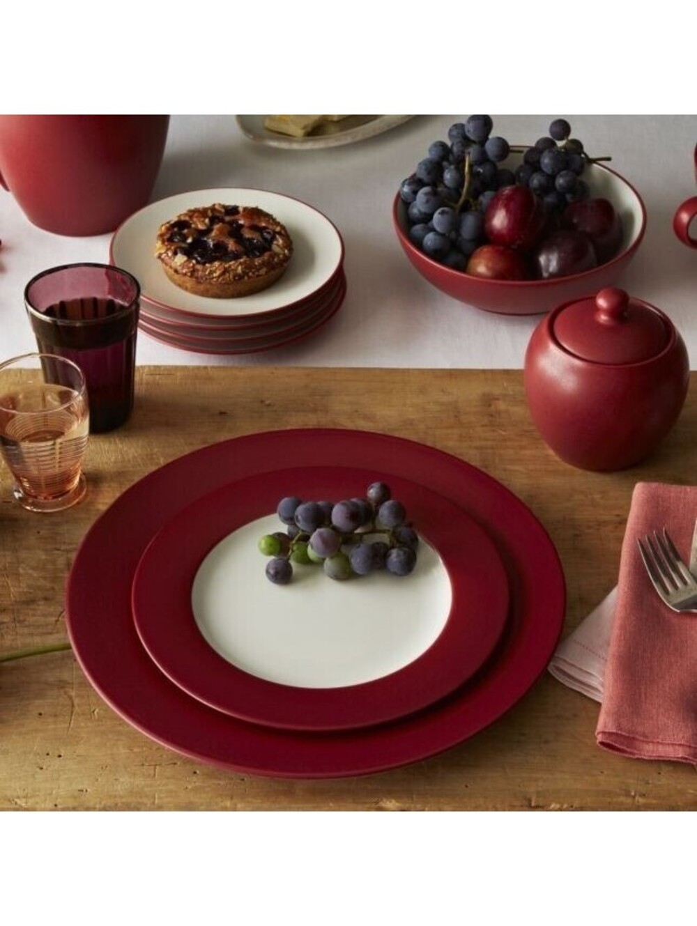 115$ Noritake Colorwave 11" Dinner Plate Raspberry Red - Picture 3 of 5